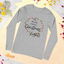Load image into Gallery viewer, My Favorite Color is Christmas Lights Long Sleeve T-Shirt