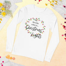 Load image into Gallery viewer, My Favorite Color is Christmas Lights Long Sleeve T-Shirt
