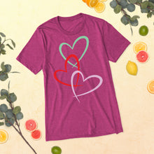 Load image into Gallery viewer, Triple Hearts t-shirt