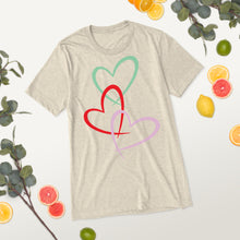 Load image into Gallery viewer, Triple Hearts t-shirt