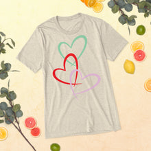 Load image into Gallery viewer, Triple Hearts t-shirt