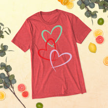 Load image into Gallery viewer, Triple Hearts t-shirt