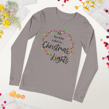 Load image into Gallery viewer, My Favorite Color is Christmas Lights Long Sleeve T-Shirt
