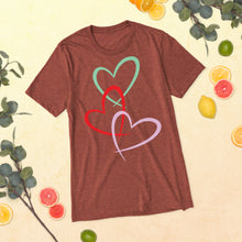 Load image into Gallery viewer, Triple Hearts t-shirt
