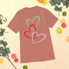 Load image into Gallery viewer, Triple Hearts t-shirt
