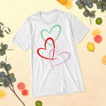 Load image into Gallery viewer, Triple Hearts t-shirt
